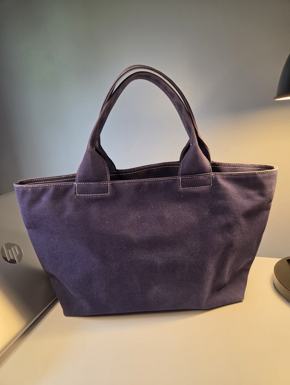 Marc by Marc Jacobs Navy Canvas Logo Tote - Picture 4 of 12